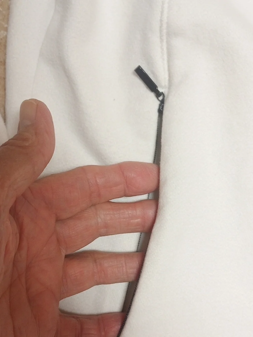 Gear For Sports White Fleece Jacket Trimmed In black - Picture 7 of 9